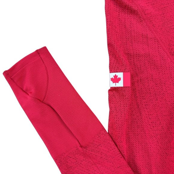 Lululemon Team Canada Swiftly Tech Long Sleeve Shirt 2.0 COC logo Size 8 (est.) - Picture 3 of 11